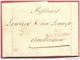 _5i-992: Volledige Brief: Verstuurd Uit 93 / ANVERS  61:[23 Juillet 1801] + > Amsterdam [Nederland] - 1794-1814 (Période Française)