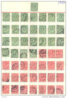 3n-886: 50 Double Stamps - Timbres Doubles:  ½ P & 1p - Ohne Zuordnung