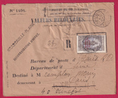 BRAZAVILLE PLAINE CONGO FRANCAIS 1928 VALEUR A RECOUVRER RECOMMANDE D'OFFICE POUR PARIS LETTRE - Storia Postale