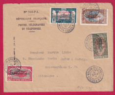 BRAZAVILLE MOYEN CONGO 1933 POUR ALLEMAGNE TARIF 1FR50 DOUBLE PORT LETTRE - Cartas & Documentos