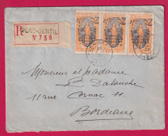 GABON PORT GENTIL RECOMMANDE 1929 POUR BORDEAUXT LETTRE - Lettres & Documents