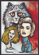 CPM Bardot Brigitte Tirage 30 Exemplaires Numérotés Signés Par JIHEL Marilyn Monroe Chat Cat Souris - Künstler