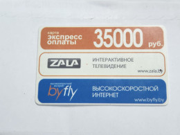 BELARUS-(BY-PRE-0001)-BY FLY-zala-(168)(35.000minutes)-(6394856479545203)-used Card+1card Prepiad Free - Wit-Rusland
