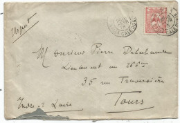 NOUVELLE CALEDONIE 10C SEUL LETTRE COVER NOUMEA 16 FEVR 1915 NOUVELLE CALEDONIE - Lettres & Documents