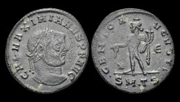 Galerius AE Follis Genius Standing - Die Tetrarchie Und Konstantin Der Große (284 / 307)