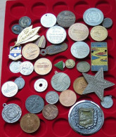 SMALL GROUP / COLLECTION / LOT JETONS MEDALS 36 Pc 495 G  #xx32 003 - Colecciones Y Lotes