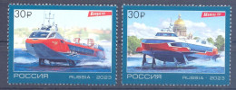 2023. Russia, Ships, Hydrofoil Vessels, 2v, Mint/** - Unused Stamps