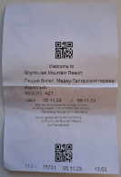 2023..KAZAKHSTAN.. HIKING TICKET: MEDEU-TALGAR PASS - Tickets D'entrée