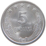 ALBANIA 5 QINDARKA 1969  #MA 066610 - Oriental