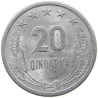 ALBANIA 20 QINDARKA 1964  #MA 066604 - Oriental