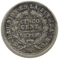 BOLIVIA 5 CENTAVOS 1891  #MA 021564 - Bolivia