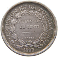 BOLIVIA 50 CENTAVOS 1893  #MA 025472 - Bolivia