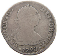 BOLIVIA 2 REALES 1790 CARLOS IV, 1788-1808 #MA 025473 - Bolivie