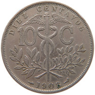 BOLIVIA 10 CENTAVOS 1908  #MA 067103 - Bolivie