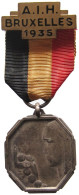 BELGIUM ORDEN 1935 MEDAILLE CONGRESS DE BRUXELLES 1935 A.I.H. #MA 020374 - Autres & Non Classés