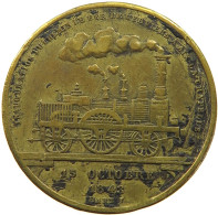 BELGIUM MEDAILLE 1843 ERÖFFNUNG DES INTERNATIONALEN BAHNVERKEHRS ZWISCHEN BELGIUM UND DEUTSCHLAND #MA 013554 - Autres & Non Classés