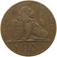 BELGIUM 5 CENTIMES 1837 LEOPOLD I. 1830-1865. #MA 021717 - 5 Centimes