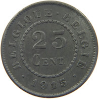 BELGIUM 25 CENTIMES 1915 ALBERT I. 1909-1934 #MA 102808 - 25 Centimes