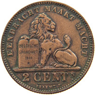 BELGIUM 2 CENTIMES 1911 ALBERT I. 1909-1934 #MA 100963 - 2 Centimes