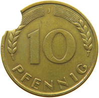 BRD 10 PFENNIG 1950 J J.383. FEHPRÄGUNG #MA 001484 - 10 Pfennig