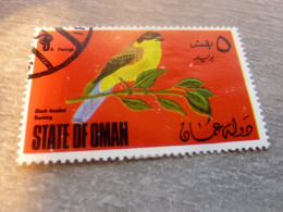 State Of Oman - Black-Headed - Bunting -  Val 5 B - Postage - Polychrome - Oblitéré - Année 1970 - - Passeri