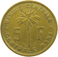CONGO BELGIAN 5 FRANCS 1952  #MA 067411 - 1951-1960: Baldovino I