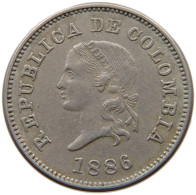 COLOMBIA 5 CENTAVOS 1886  #MA 026053 - Kolumbien