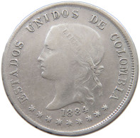 COLOMBIA 50 CENTAVOS 1884  #MA 025461 - Colombie