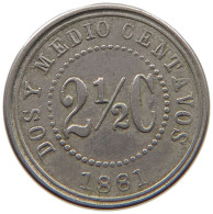 COLOMBIA 2 1/2 CENTAVOS 1881  #MA 026058 - Colombia