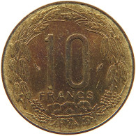 CENTRAL AFRICAN STATES 10 FRANCS 1985  #MA 065266 - República Centroafricana