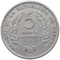 BURUNDI 5 FRANCS 1968  #MA 067426 - Burundi