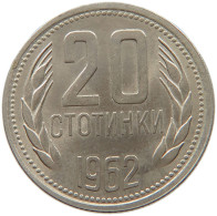 BULGARIA 20 STOTINKI 1962  #MA 067664 - Bulgarie