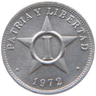 CUBA CENTAVO 1972  #MA 020758 - Cuba