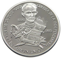 CUBA 10 PESOS 1995 ALUMINIUM PATTERN JOSE MARTI, PLAIN EDGE #MA 015042 - Cuba