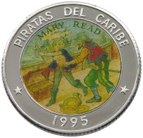 CUBA 10 PESOS 1995 ALUMINIUM PATTERN , REEDED EDGE, PIRATAS DEL CARIBE #MA 015065 - Kuba