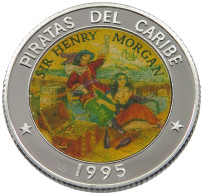 CUBA 10 PESOS 1995 ALUMINIUM PATTERN , REEDED EDGE, PIRATAS DEL CARIBE #MA 015058 - Cuba