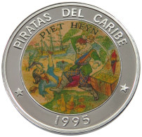 CUBA 10 PESOS 1995 ALUMINIUM PATTERN , REEDED EDGE, PIRATAS DEL CARIBE #MA 015062 - Kuba