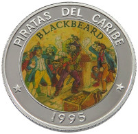 CUBA 10 PESOS 1995 ALUMINIUM PATTERN , REEDED EDGE, PIRATAS DEL CARIBE #MA 015064 - Cuba