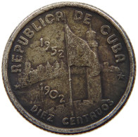 CUBA 10 CENTAVOS 1952  #MA 016755 - Kuba
