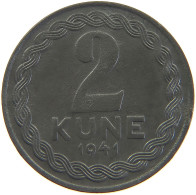 CROATIA 2 KUNE 1941  #MA 102840 - Croazia