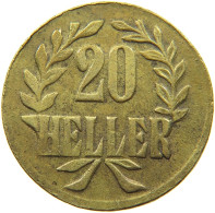 DEUTSCH OSTAFRIKA 20 HELLER 1916 T 20 HELLER DEUTSCH-OSTAFRIKA 1916 T #MA 003615 - Deutsch-Ostafrika