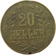 DEUTSCH OSTAFRIKA 20 HELLER 1916 T  #MA 103800 - África Oriental Alemana