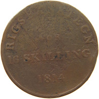 DENMARK 16 SKILLING 1814 FREDERIK VI. 1808-1839. #MA 064763 - Danemark