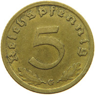 DRITTES REICH 5 REICHSPFENNIG 1938 G  #MA 098987 - 5 Reichspfennig