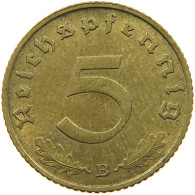 DRITTES REICH 5 REICHSPFENNIG 1939 B  #MA 098979 - 5 Reichspfennig