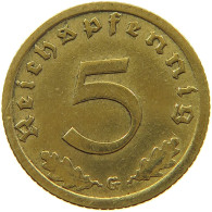 DRITTES REICH 5 REICHSPFENNIG 1938 G  #MA 098985 - 5 Reichspfennig