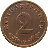 DRITTES REICH 2 PFENNIG 1938 G  #MA 100026 - 2 Reichspfennig