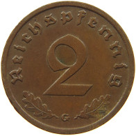 DRITTES REICH 2 PFENNIG 1938 G  #MA 100012 - 2 Reichspfennig