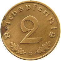 DRITTES REICH 2 PFENNIG 1938 D  #MA 100843 - 2 Reichspfennig