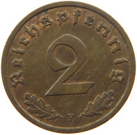 DRITTES REICH 2 PFENNIG 1937 F  #MA 011990 - 2 Reichspfennig